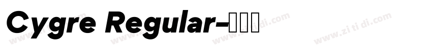 Cygre Regular字体转换